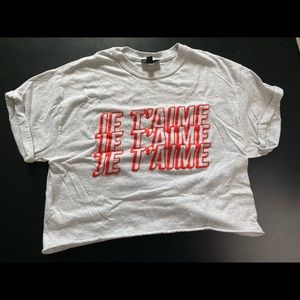Topshop cropped graphic tee